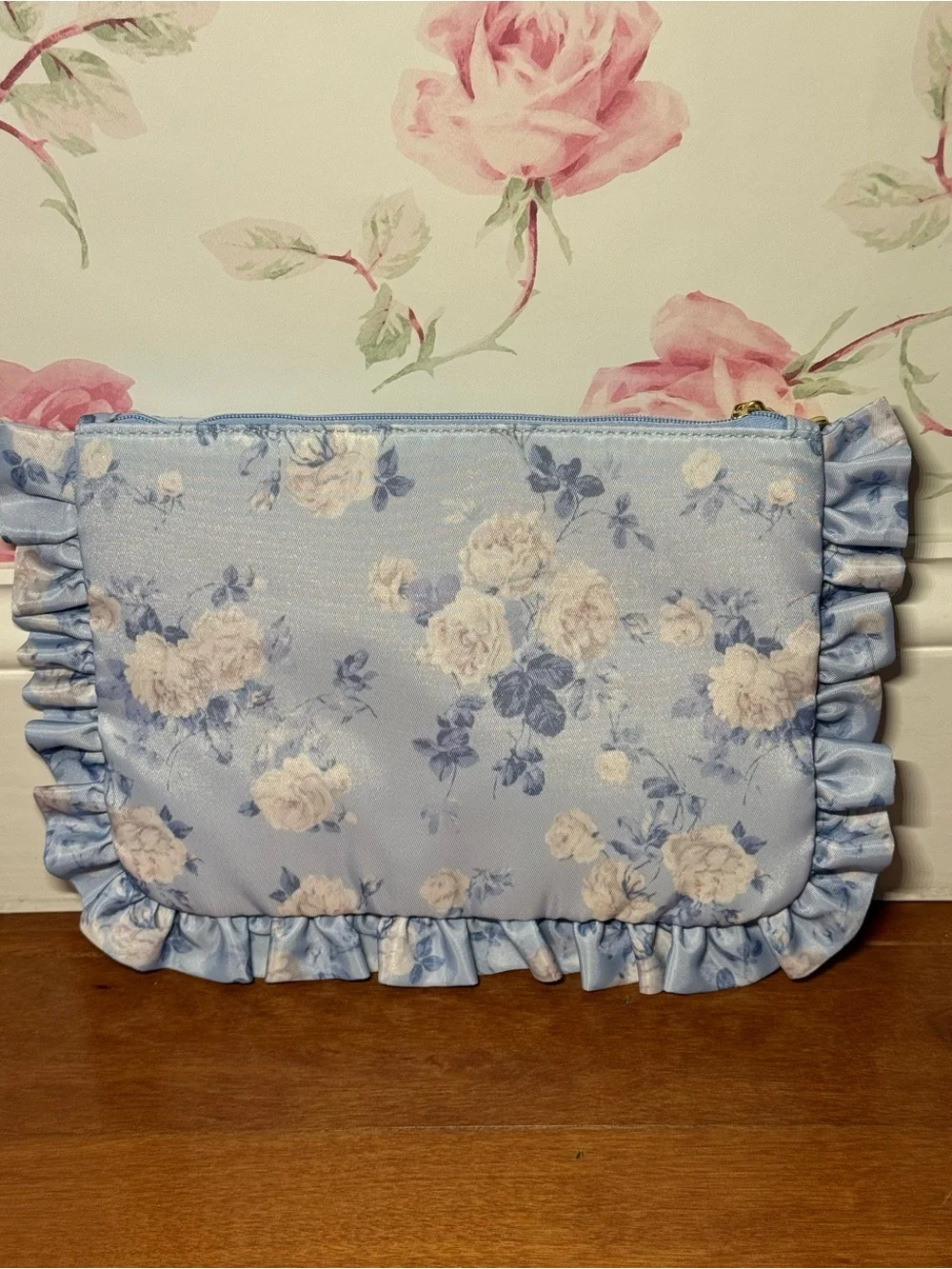 LoveShackFancy x Target - Yoobi Blooming Heirloom Zip Pencil Ruffle Whisper Blue